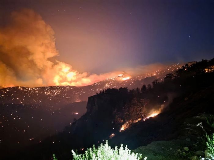 Silifkede Orman Yangn: 3 Mahalle Tahliye Edildi