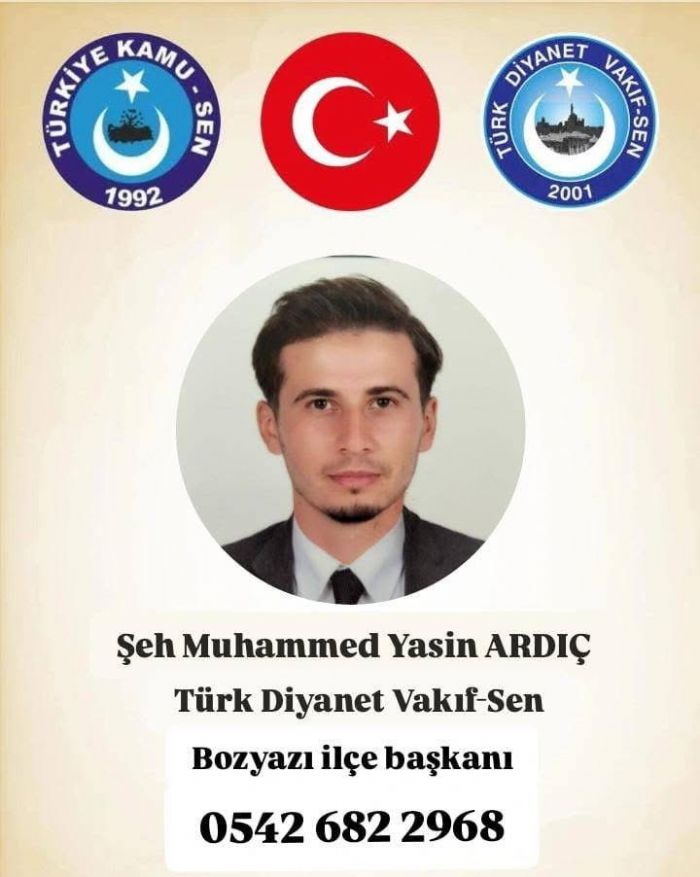 eh Muhammed Yasin Ard, Trk Diyanet Vakf-Sen Bozyaz le Temsilciliine Atand