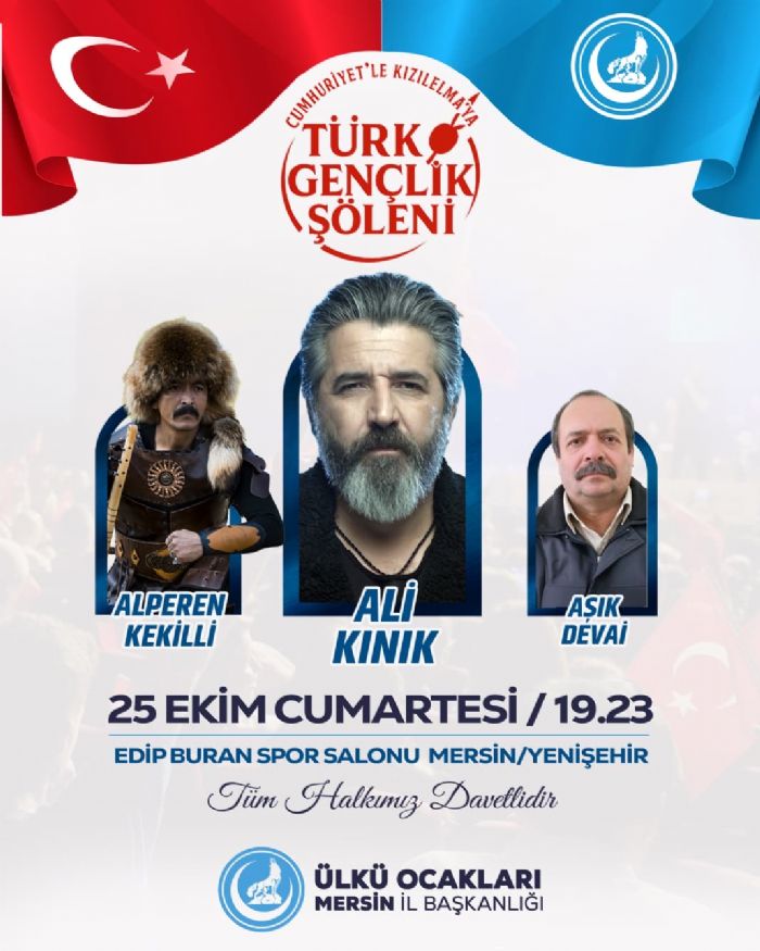 Mersinde Cumhuriyet ile Kzlelmaya Trk Genlik leni Dzenlenecek